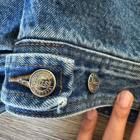 GH Bass & Co Men’s Vinatge Bomber Lined Jean Jackett Size M - Picture 14 of 16